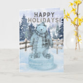 Carte Merveilleux Hiver (Fleur jaune)