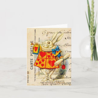 Carte Merveilleux Lapin Blanc