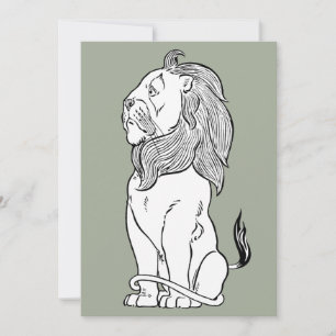 Carte Merveilleux Magicien d'Oz, Brave Lion Peureux