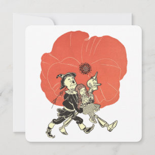 Carte Merveilleux Magicien d'Oz, Dorothy avec Fleurs de 