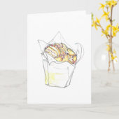Carte Merveilleux Muffin (Fleur jaune)