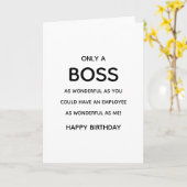 Carte merveilleux patron/directeur drôle anniversaire (Fleur jaune)