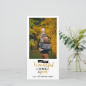 Carte Merveilleux temps Mustard En vichy Holiday Photo (Debout devant)
