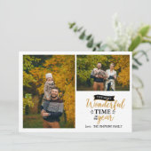 Carte Merveilleux temps Mustard Holiday 2 photo collage (Debout devant)