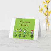 Carte Mes amis de l'école (Fleur jaune)