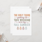 Carte Mes bougies d'automne (Devant/Arrière en situation)