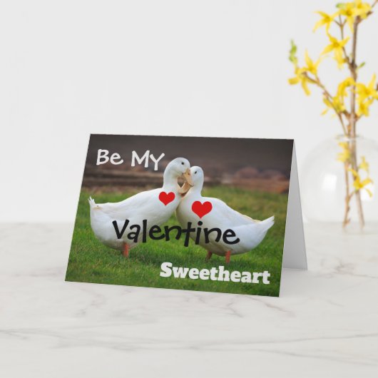 Carte Mes canards de la Saint-Valentin (Fleur jaune)