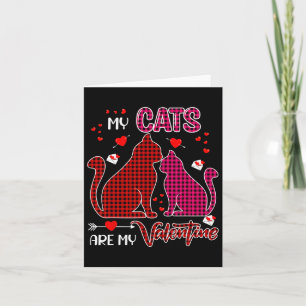 Carte Mes chats sont mon couple de la Saint-Valentin Cha