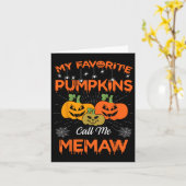 Carte Mes Citrouilles préférés m'appellent Memaw Hallowe (Fleur jaune)