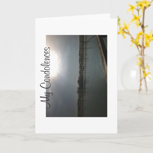 Carte Mes condoléances (Fleur jaune)