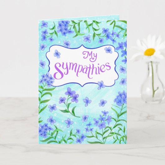 Carte Mes Condoléances – Conception de confort floral do (Petite plante)
