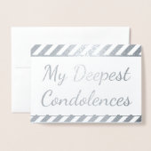 Carte "Mes condoléances les plus profondes" de bas (Devant avec enveloppe)