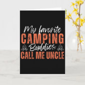 Carte Mes copains de camping préférés m'appellent oncle (Fleur jaune)