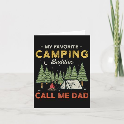 Carte Mes copains de camping préférés m'appellent Papa D (Devant)