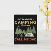 Carte Mes copains de camping préférés m'appellent Papa D (Fleur jaune)
