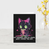 Carte Mes Désirs Sont Les miens Et J'Ai Le Chat Stoïque (Fleur jaune)