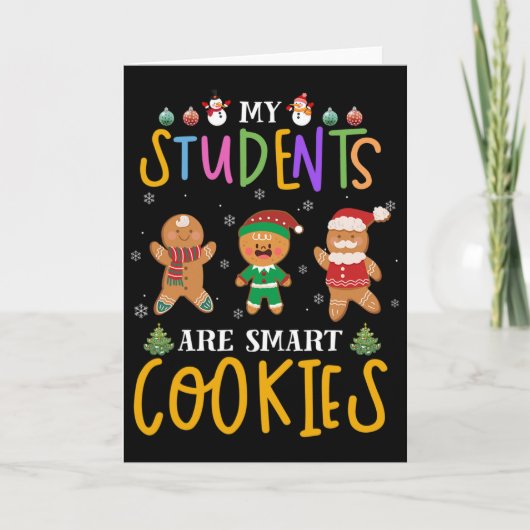Carte Mes étudiants mignons sont des biscuits intelligen (Devant)