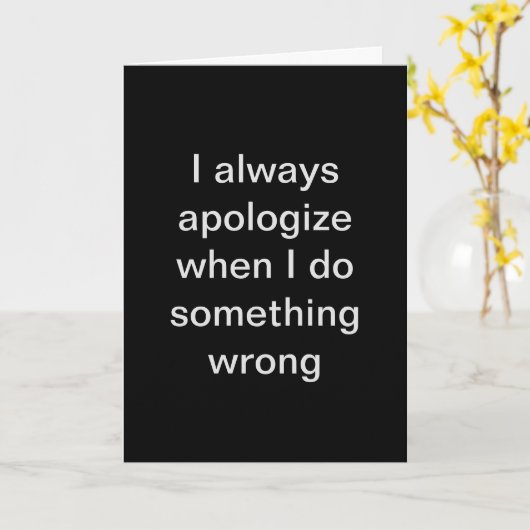 Carte Mes excuses (Fleur jaune)