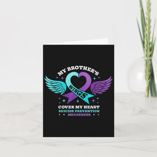 Carte Mes frères ailes couvrent mon coeur la prévention  (Devant)