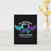 Carte Mes frères ailes couvrent mon coeur la prévention  (Fleur jaune)