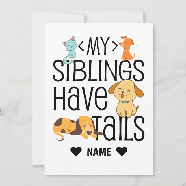 Carte Mes frères et soeurs ont des queues (Devant)