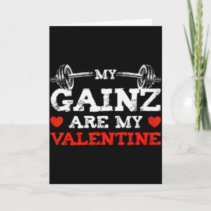 Carte Mes Gainz Sont Mon Jour De La Saint Valentin Homme