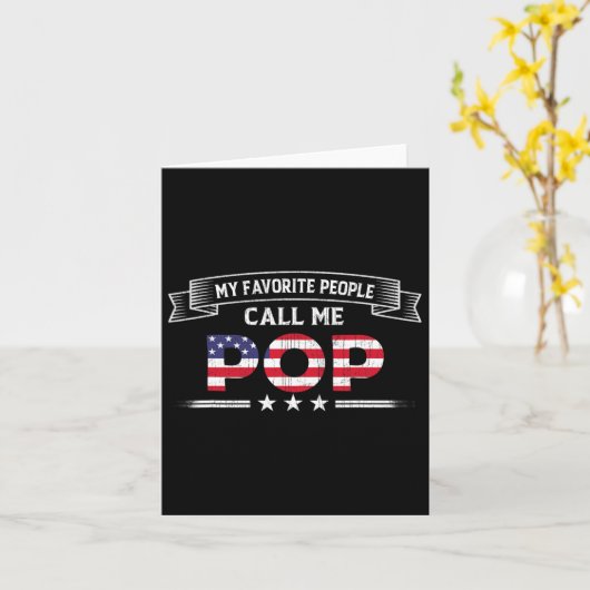Carte Mes Gens Favoris M'Appelent Pop Fête des pères Usa (Fleur jaune)