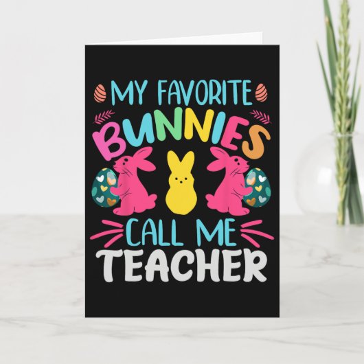 Carte Mes lapins préférés m'appellent enseignant Clroom (Devant)