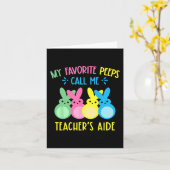 Carte Mes lapins préférés m'appellent l'assistant de l'e (Fleur jaune)
