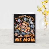 Carte Mes monstres préférés m'appellent maman pour un dr (Fleur jaune)