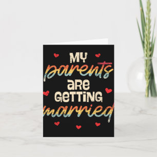 Carte Mes parents se marient Fiançailles Mariage