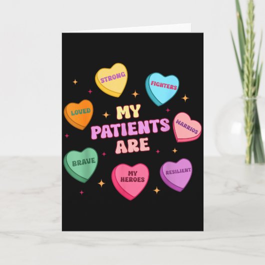 Carte Mes patients sont des cœurs doux Saint-Valentin in (Devant)