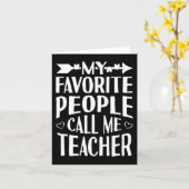 Carte Mes personnes préférées m'appellent Professeur (Fleur jaune)