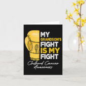 Carte Mes Petits-Fils combattent Mon Combat Contre Le Ca (Fleur jaune)