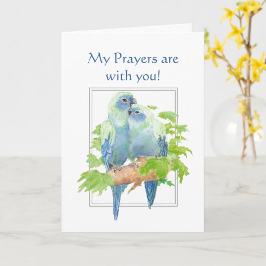 Carte Mes prières sont avec vous, Écriture d'encourageme (Fleur jaune)