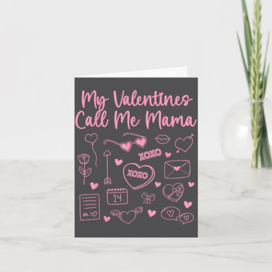 Carte Mes Saint-Valentin m'appellent Mama pour Maman Mam (Devant)