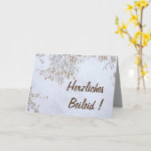 Carte Mes sincères condoléances ! (Fleur jaune)