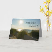 Carte Mes sincères condoléances ! À la plage (Fleur jaune)