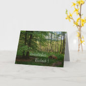 Carte Mes sincères condoléances ! Forêt verte (Fleur jaune)