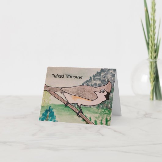 Carte Mésange à tête noire (Devant)