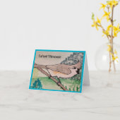 Carte Mésange à tête noire (Fleur jaune)