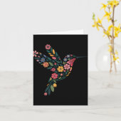 Carte Messag caché subtil anti-Trump Floral Hummingbird (Fleur jaune)