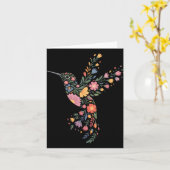 Carte Messag caché subtil anti-Trump Floral Hummingbird (Fleur jaune)