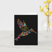 Carte Messag caché subtil anti-Trump Floral Hummingbird (Fleur jaune)