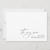 Carte Message "À Mon Fils Le Jour De Son Mariage" (Devant)