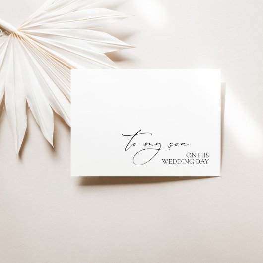 Carte Message "À Mon Fils Le Jour De Son Mariage"