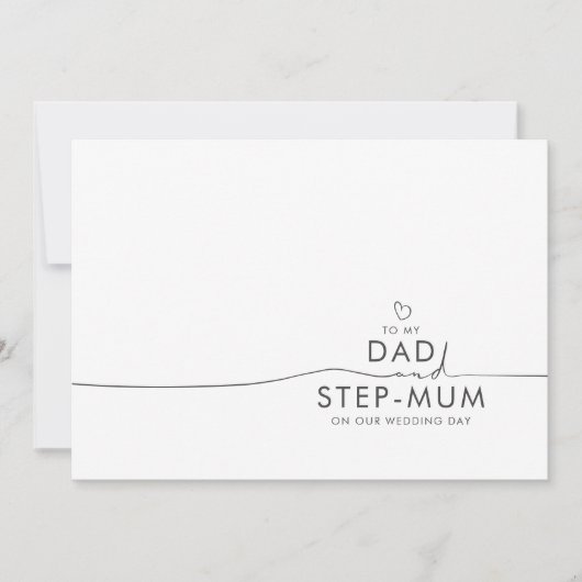 Carte Message à mon père et à ma mère célibataire le jou (Devant)