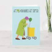 Carte Message amusant 75e anniversaire (Devant)