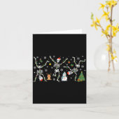 Carte Message caché anti Trump subtil squelette dansant  (Fleur jaune)