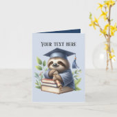 Carte Message d'ajout de fin de graduation (Fleur jaune)